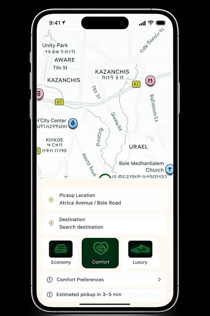RAHA Taxi — Ride-hailing app